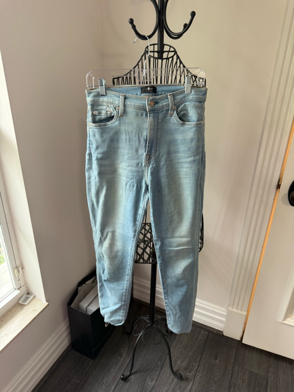 For 7 of all mankind the high waist skinny Jean light wash